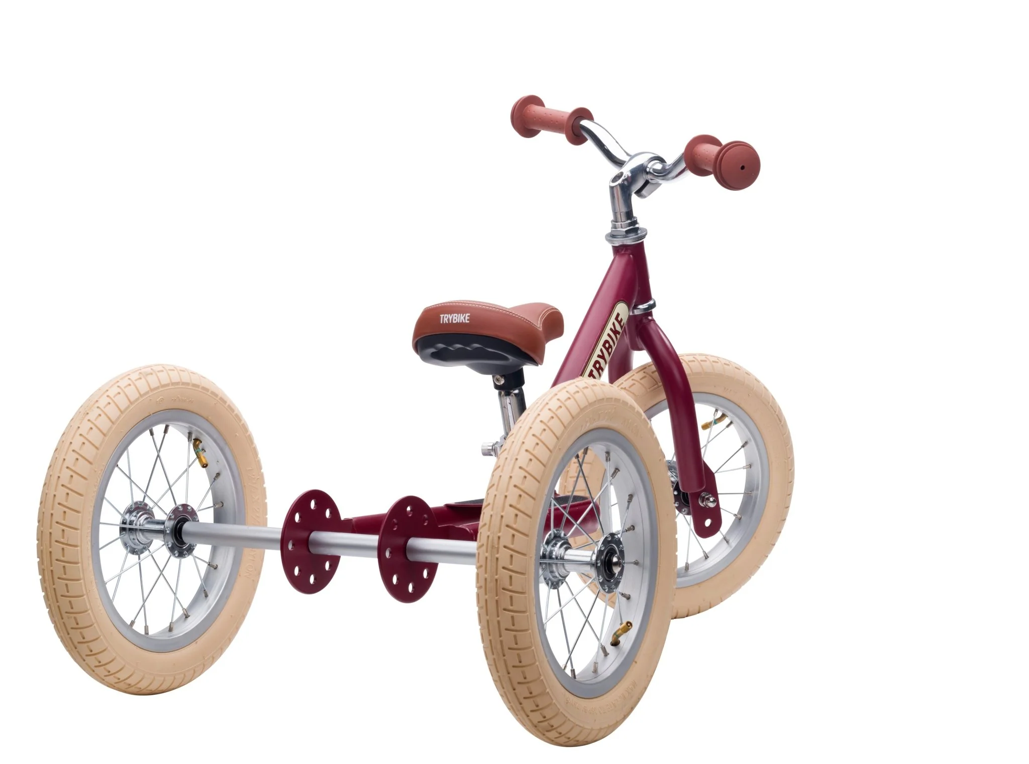Stalen Driewieler Trybike 2-in-1 Steel Bike Vintage Red New Matt - Image 4