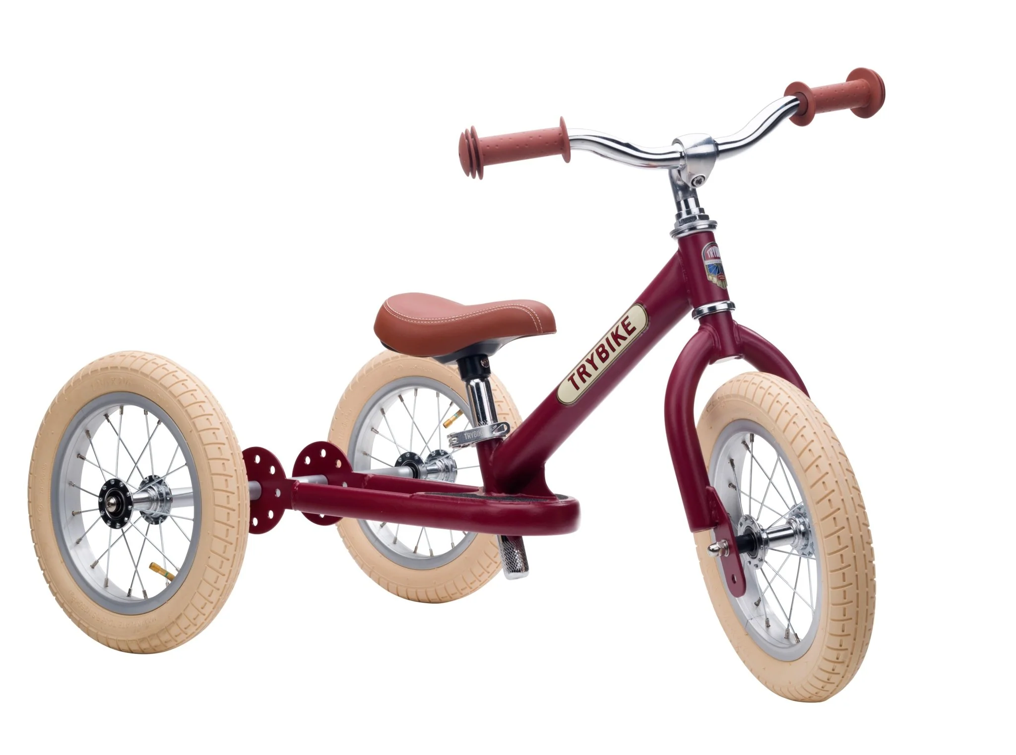 Stalen Driewieler Trybike 2-in-1 Steel Bike Vintage Red New Matt - Image 5