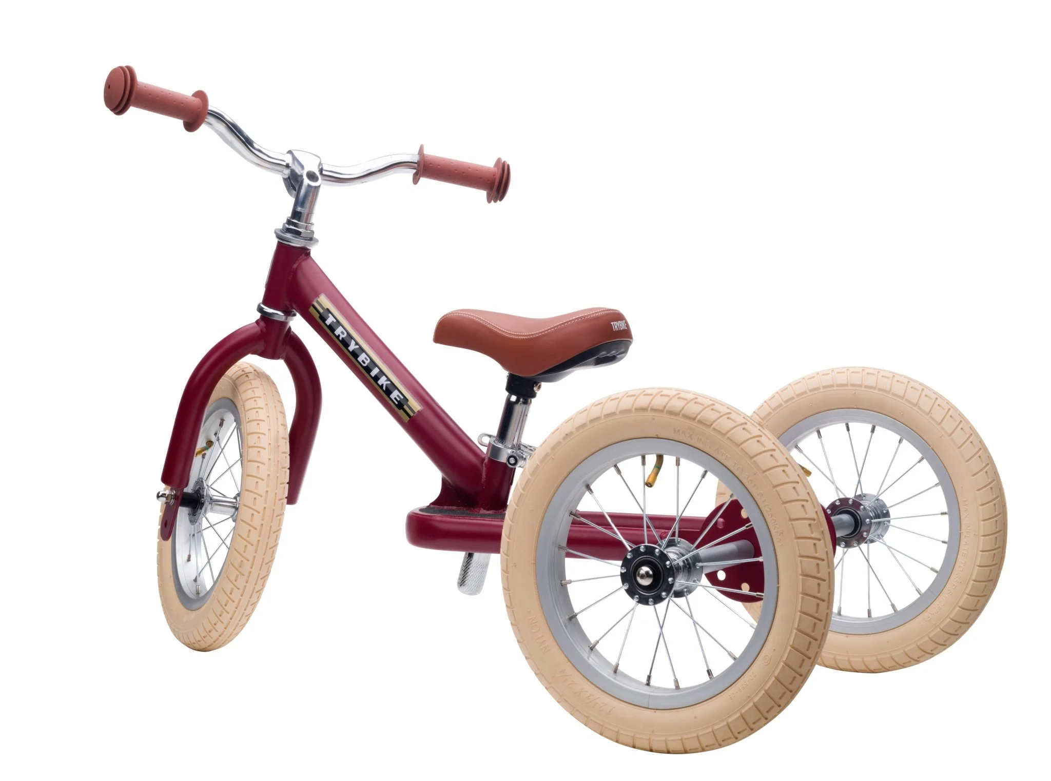 Stalen Driewieler Trybike 2-in-1 Steel Bike Vintage Red New Matt - Image 9