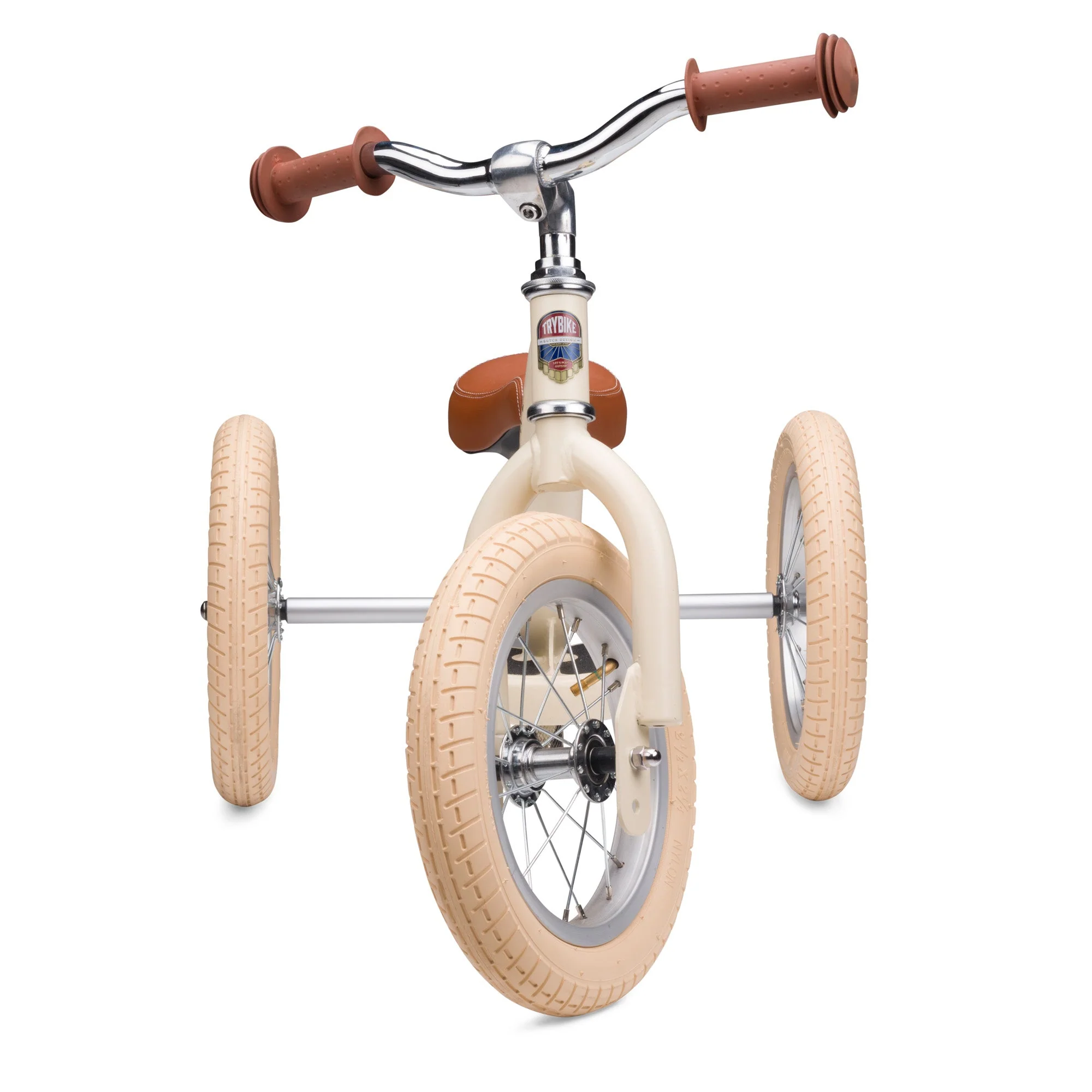 Stalen Driewieler Trybike 2-in-1 Steel Bike Vintage Matt Cream - Image 5