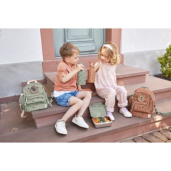 Stalen Drinkfles | Happy Prints Light Olive - Image 4