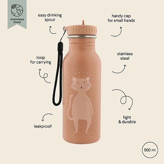 Stalen Drinkfles Mrs. Cat - 500 ml - Image 3