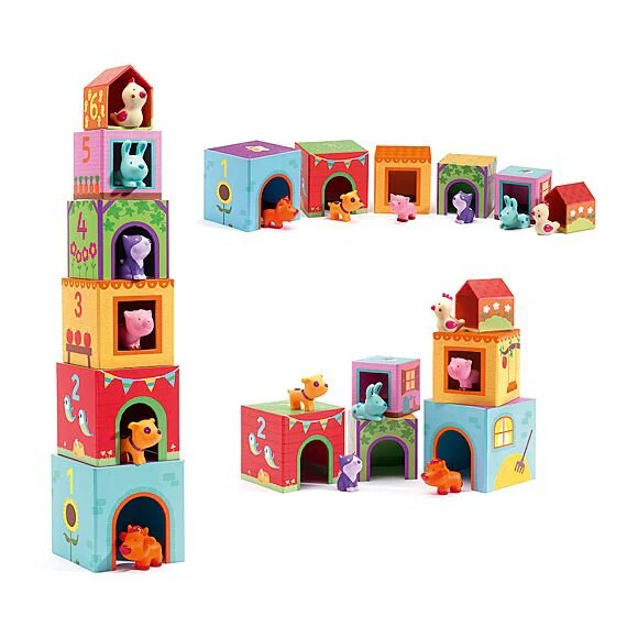 Stapeltoren met 6 speelfiguren - TopaniFarm - Image 3
