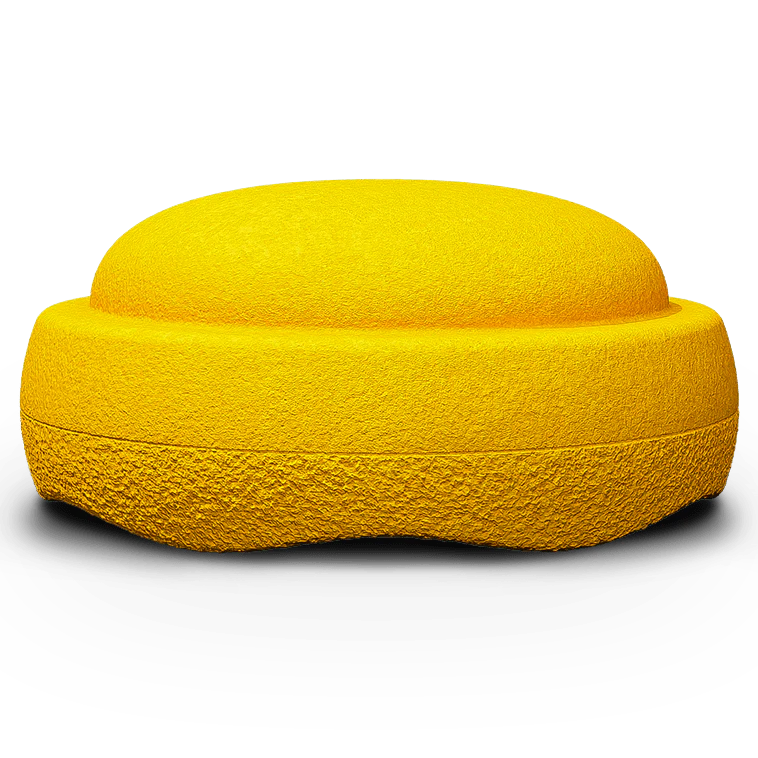 Losse XL steen Stapelstein® GROW Geel - Ø 57 cm