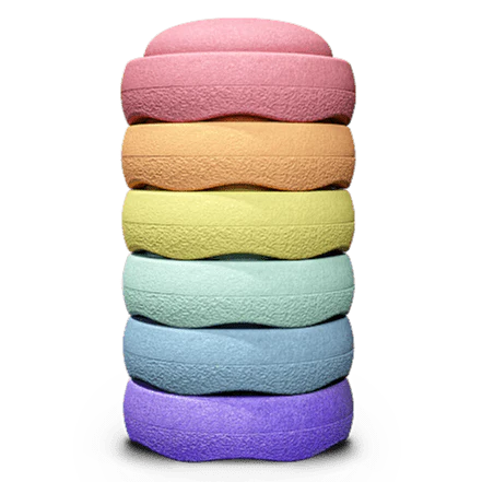 Stapelstein Original Rainbow Pastel - Set Van 6