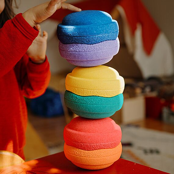 Stapelstein® Mini Rainbow Classic - Set van 6 - Image 5