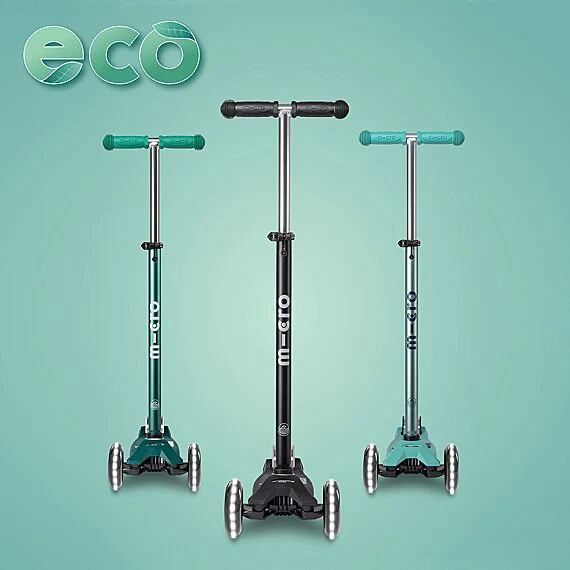 Step met 3 wielen Maxi Micro Deluxe Eco LED Mint - 5-12 jaar - Image 2