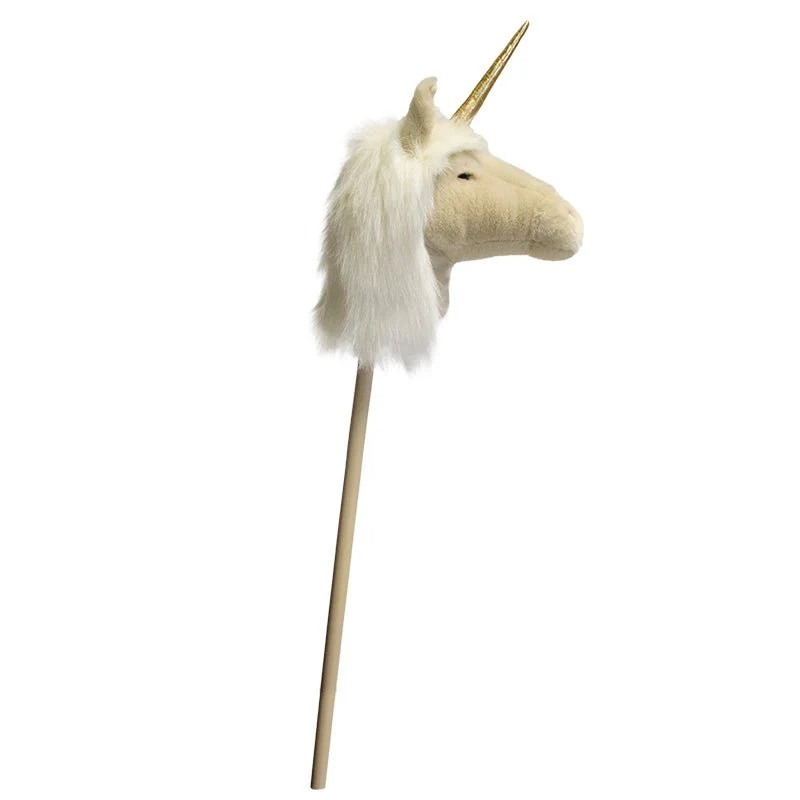 Stokpaardje - Stick Animal White Unicorn - Image 3