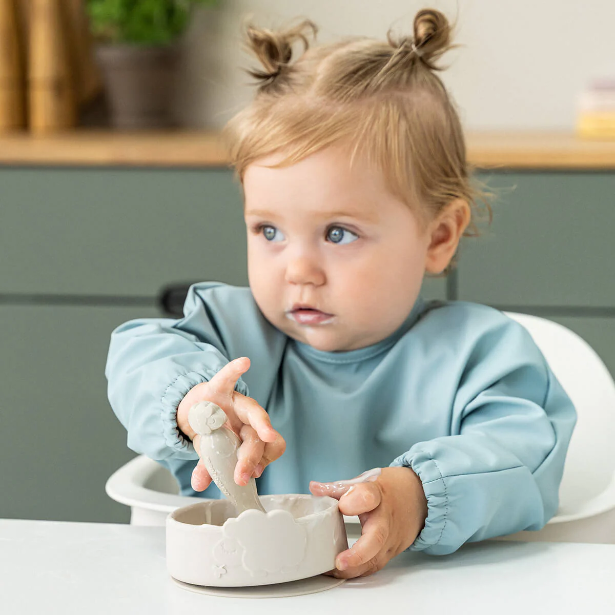 Eetset Stick&Stay learning meal set Sheepy Sand - Image 2