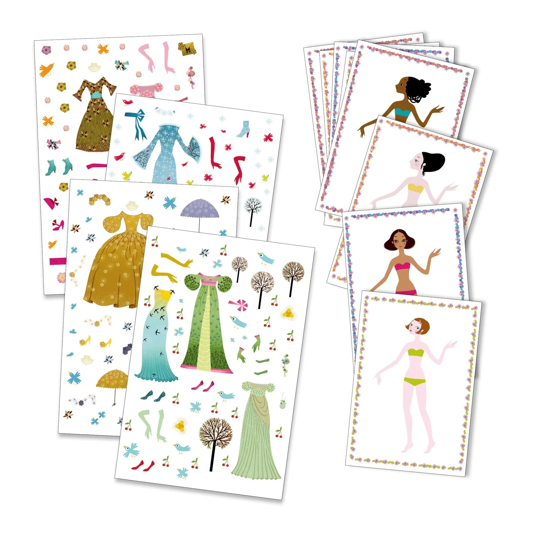 Aankleedpopjes met herbruikbare stickers - Jurken In 4 Seizoenen - Image 2
