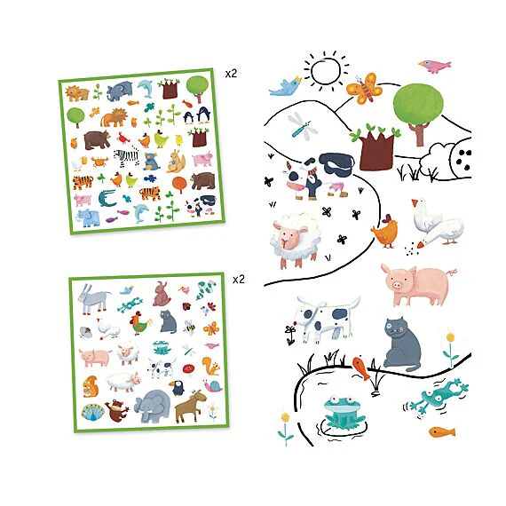 Set van 160 stickers - Dieren - Image 3
