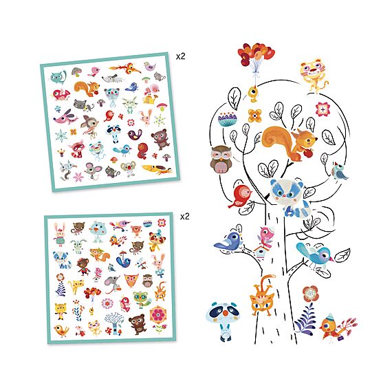 Set van 160 stickers - Dierenvriendjes - Image 4