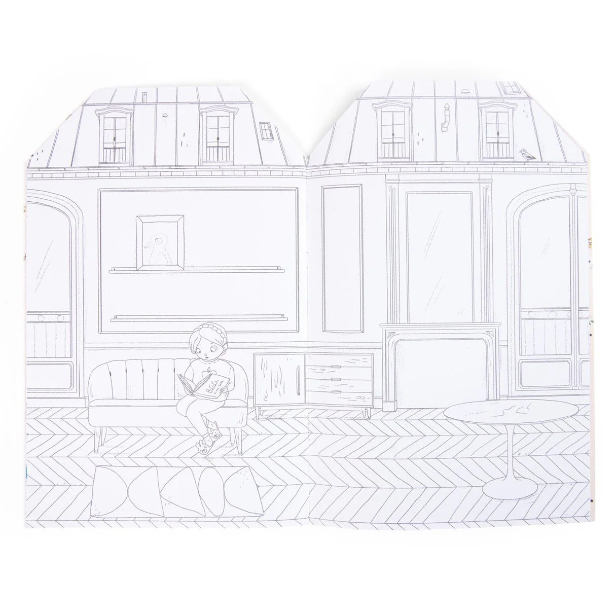Kleurboek met 145 stickers - Les Parisiennes - Image 4