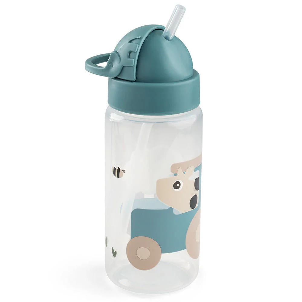 Straw bottle Tiny farm Blue 350 ml - Image 2