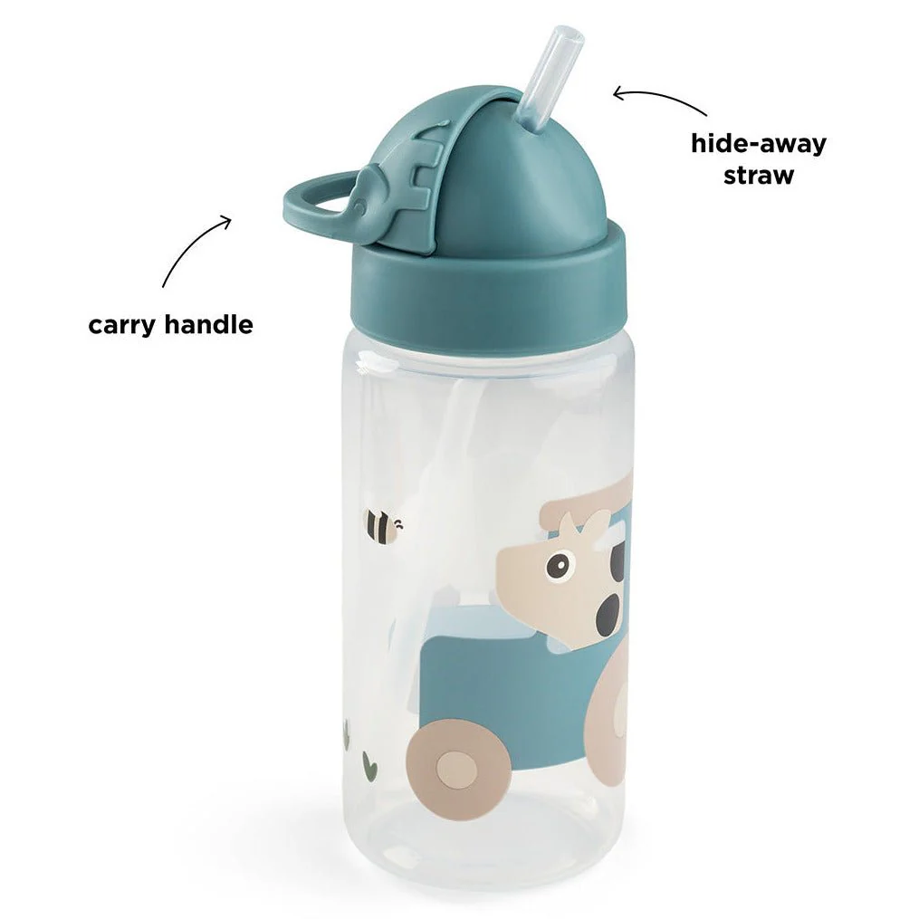 Straw bottle Tiny farm Blue 350 ml - Image 4