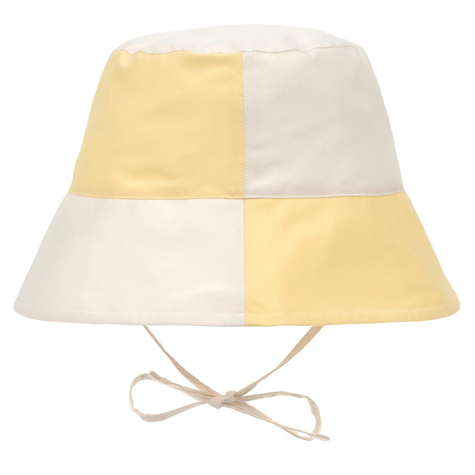 Zomerhoedje Sun Protection Fishing Hat Checkerboard pale yellow/sea salt