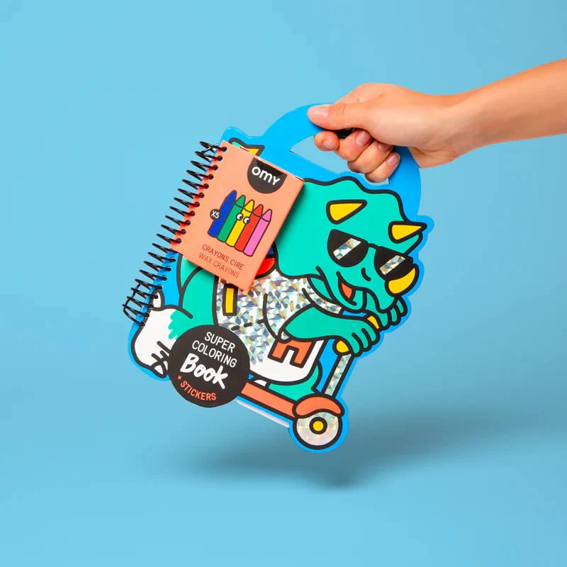 Super Coloring & stickers book Dino + 5 wasco's