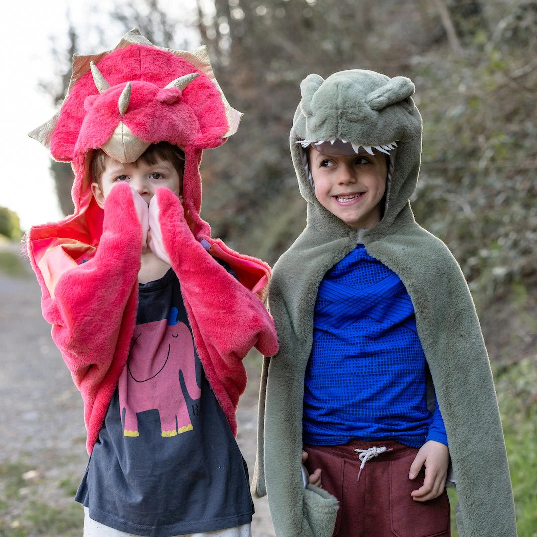 Verkleedcape Triceratops Cuddle Cape Red - Image 3