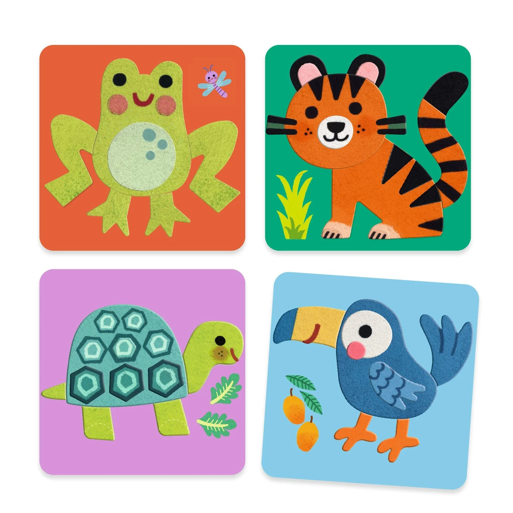 Viltplaatjes Collageset Zacht Dieren - Image 2