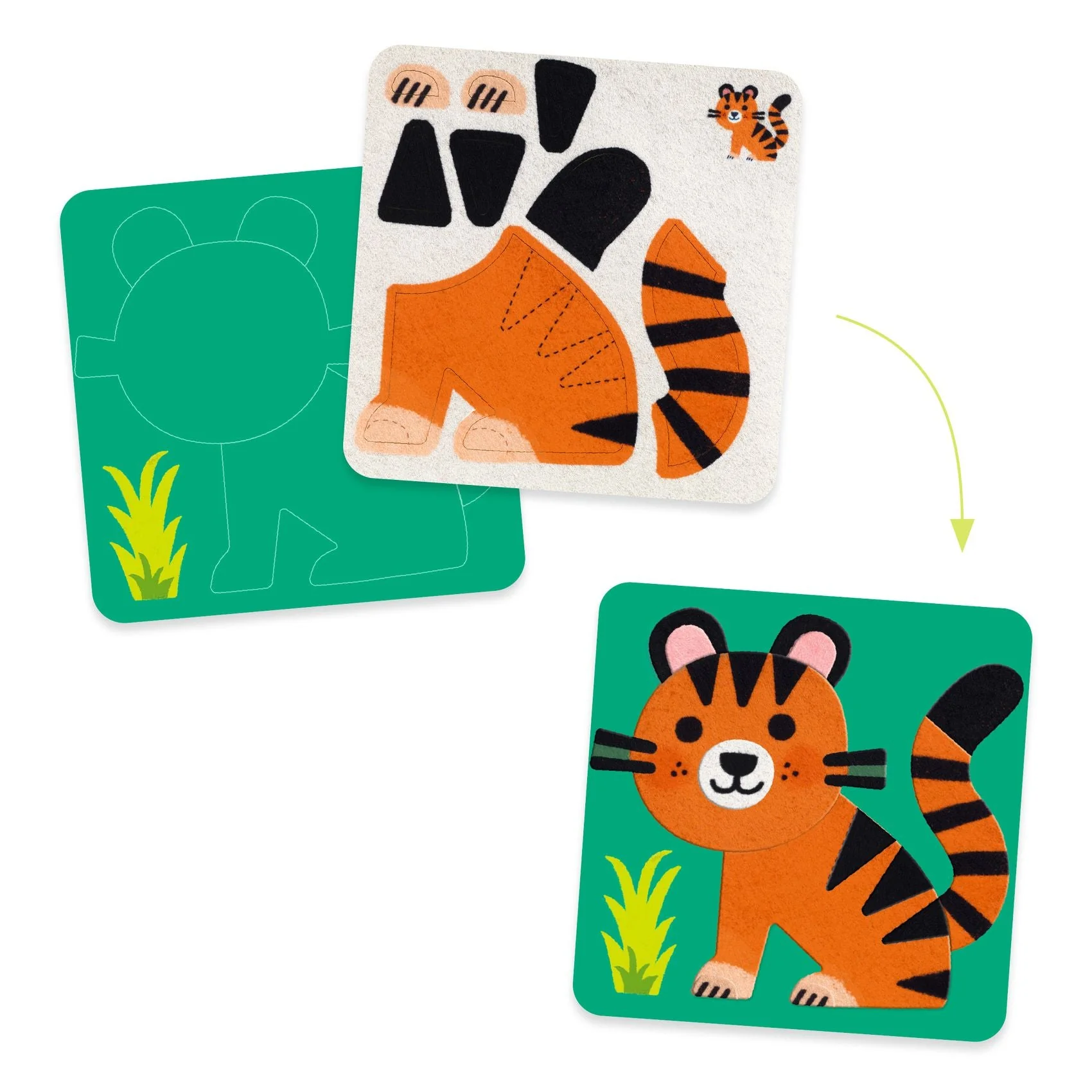 Viltplaatjes Collageset Zacht Dieren - Image 3
