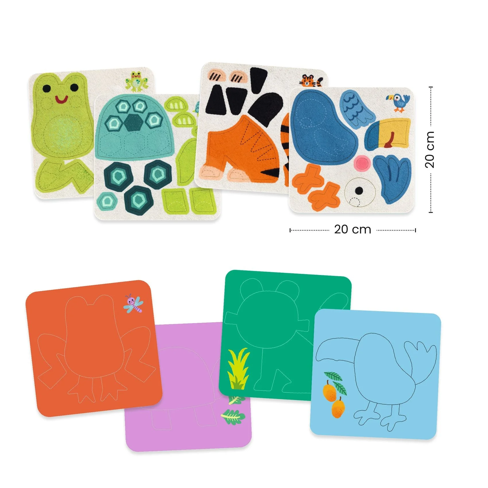 Viltplaatjes Collageset Zacht Dieren - Image 4