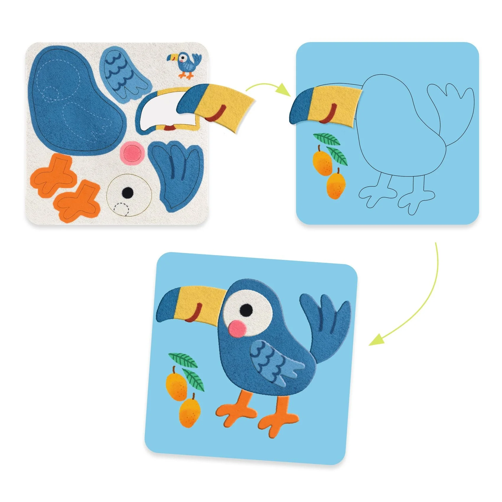 Viltplaatjes Collageset Zacht Dieren - Image 5