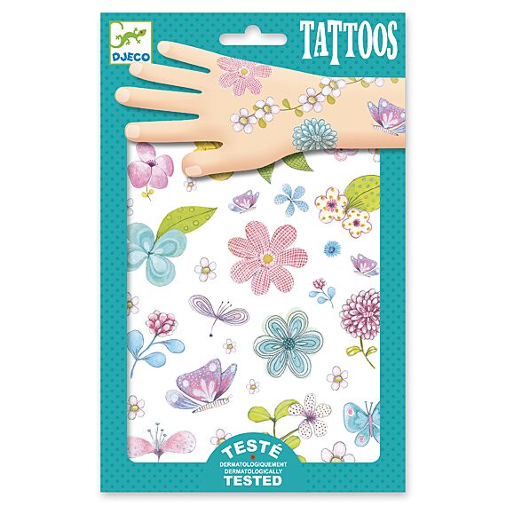 Tattoos Veldbloemen met glitters - set van 50+ - Image 4