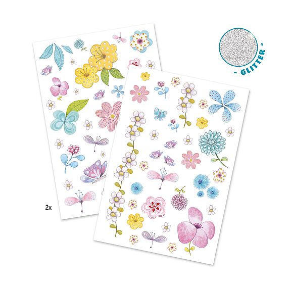 Tattoos Veldbloemen met glitters - set van 50+ - Image 5