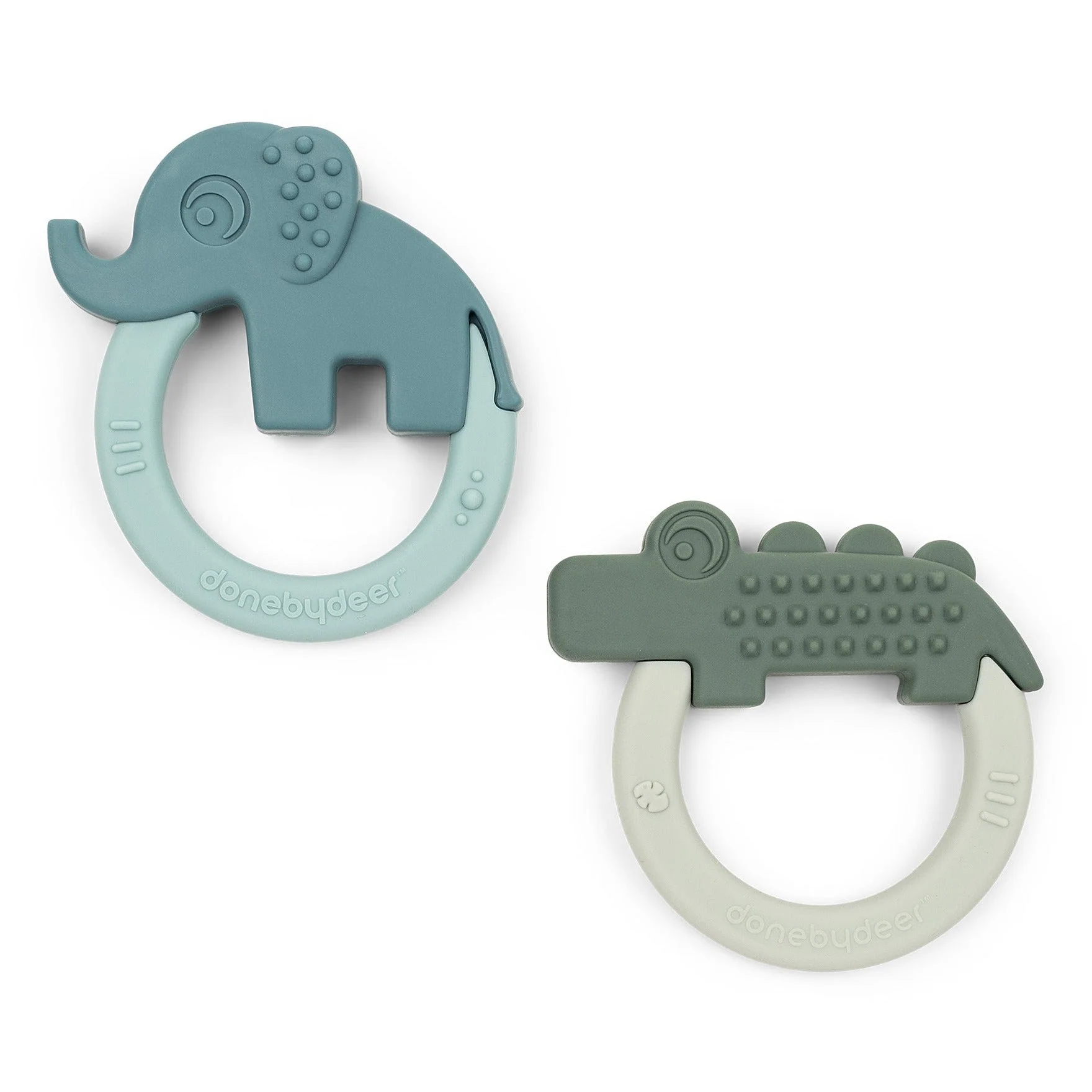 Bijtringen Deer friends Green/Blue - set van 2