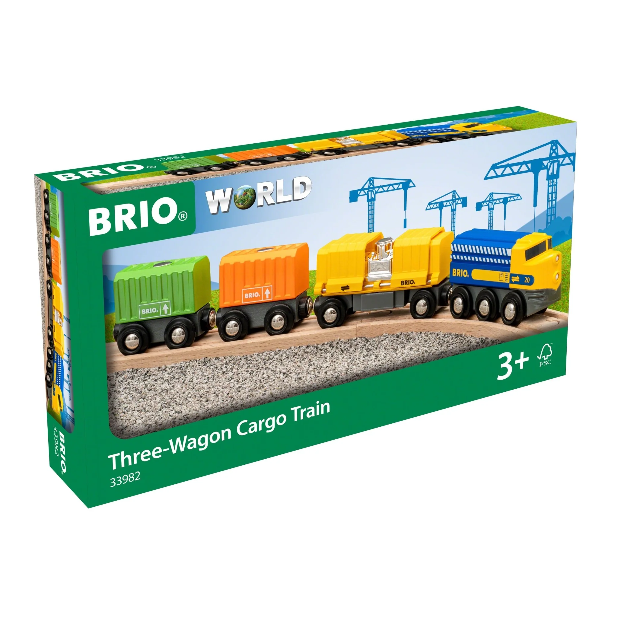 Speelgoedtrein Three-Wagon Cargo Train - 7 onderdelen - Image 3