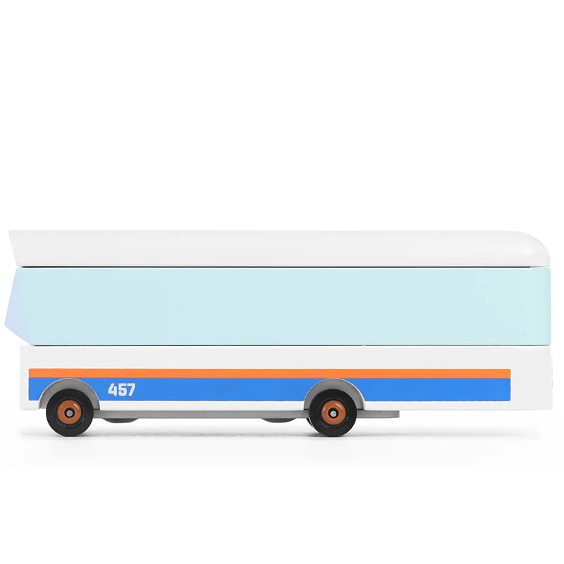 Tiny Town Bus (T457) 13,3X4,1X4,6Cm, Wooden Diecast, In