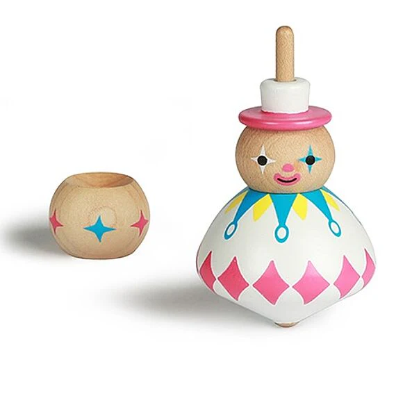 Houten tol - Toupie Clown 1039