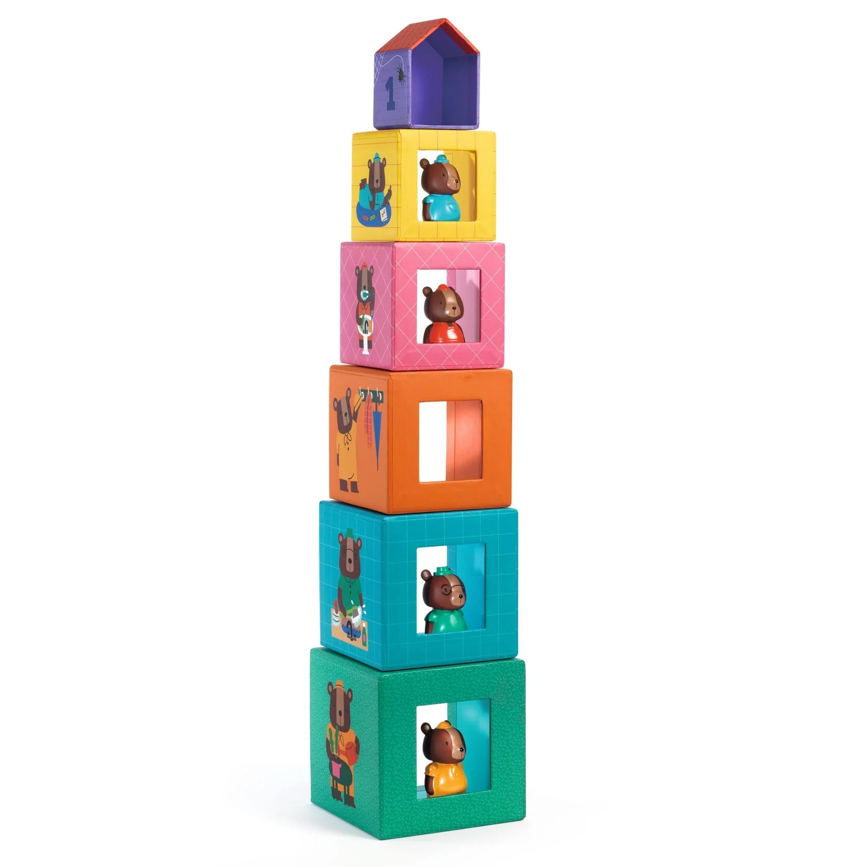 Stapeltoren met 4 popjes - TopaniHouse