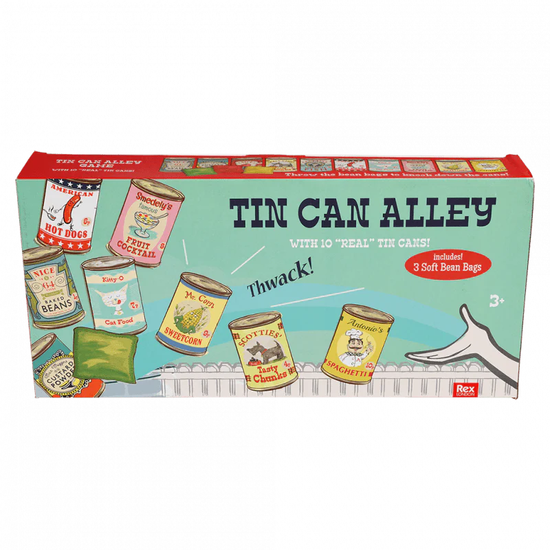 Werpspel met blikken - Traditional Tin Can Alley Game - Image 4