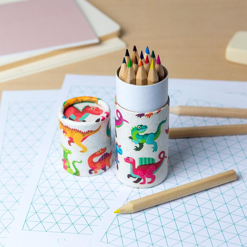 Tube met 12 kleurpotloodjes - Baby Dinos - Image 5