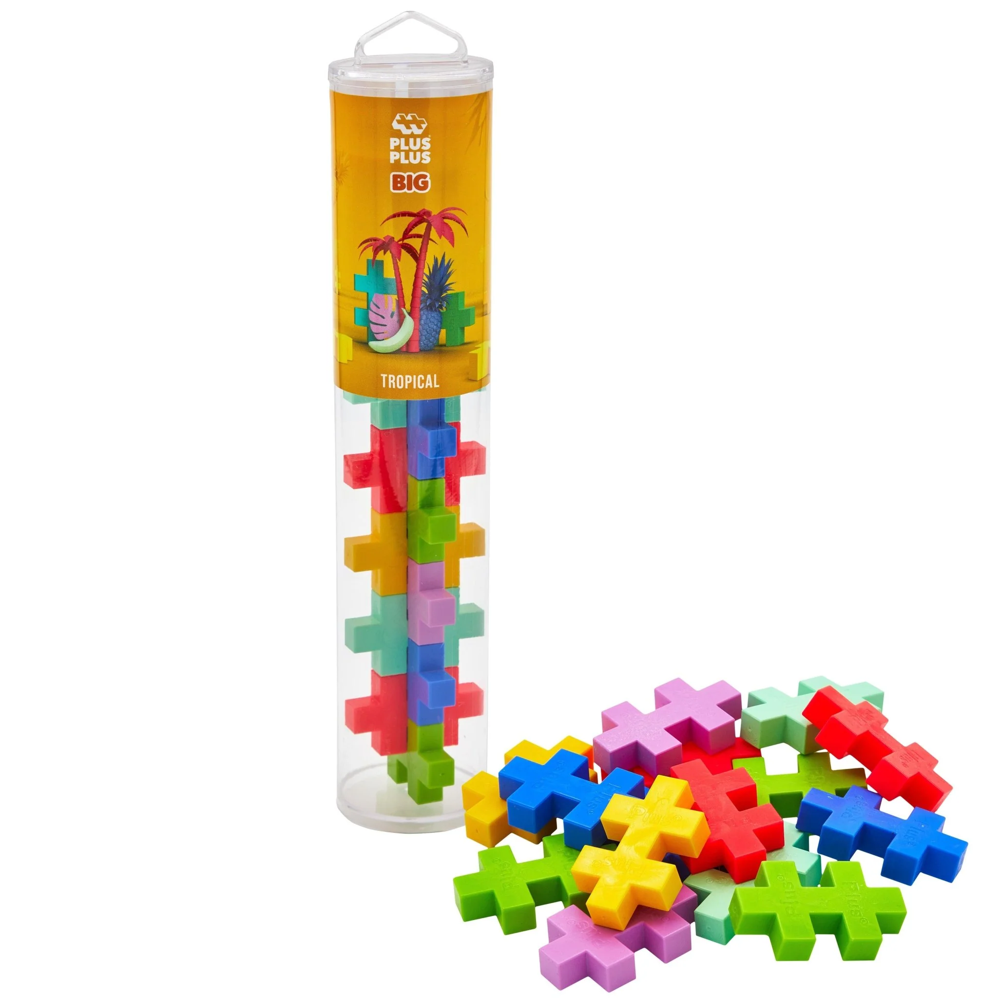 Bouwstenen Plus-Plus BIG Tropical - Tube 15 stuks