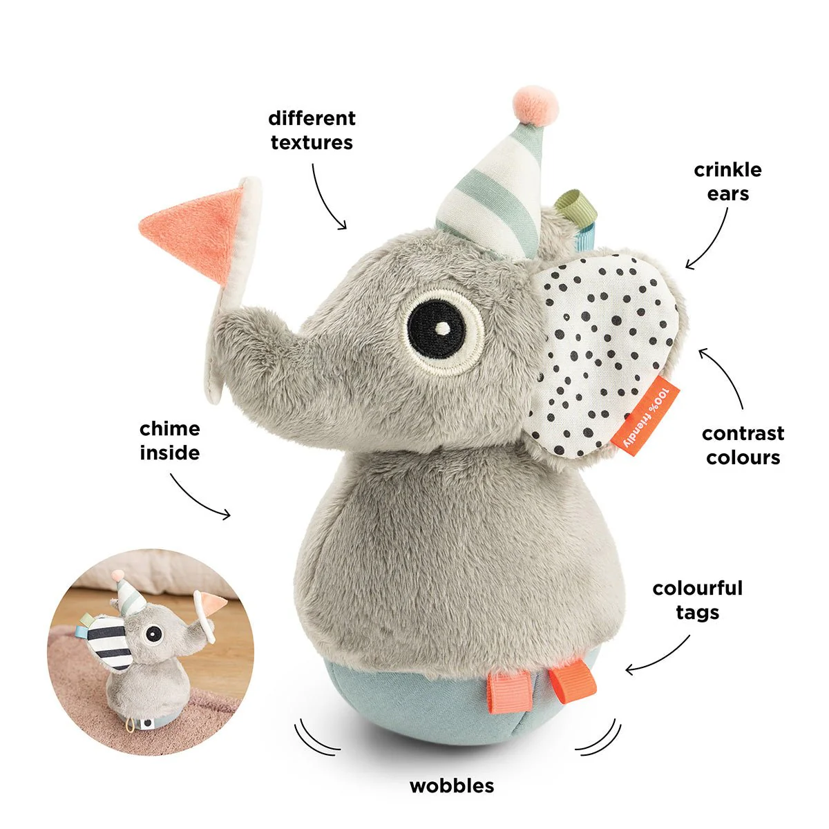 Tumbler Activity Toy Elphee Colour mix - Image 3