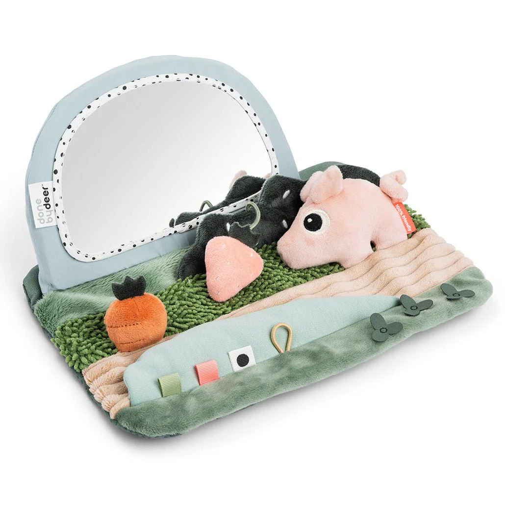 Tummy time sensory mirror Tiny farm Colour mix