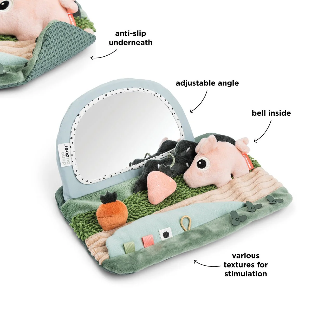 Tummy time sensory mirror Tiny farm Colour mix - Image 3