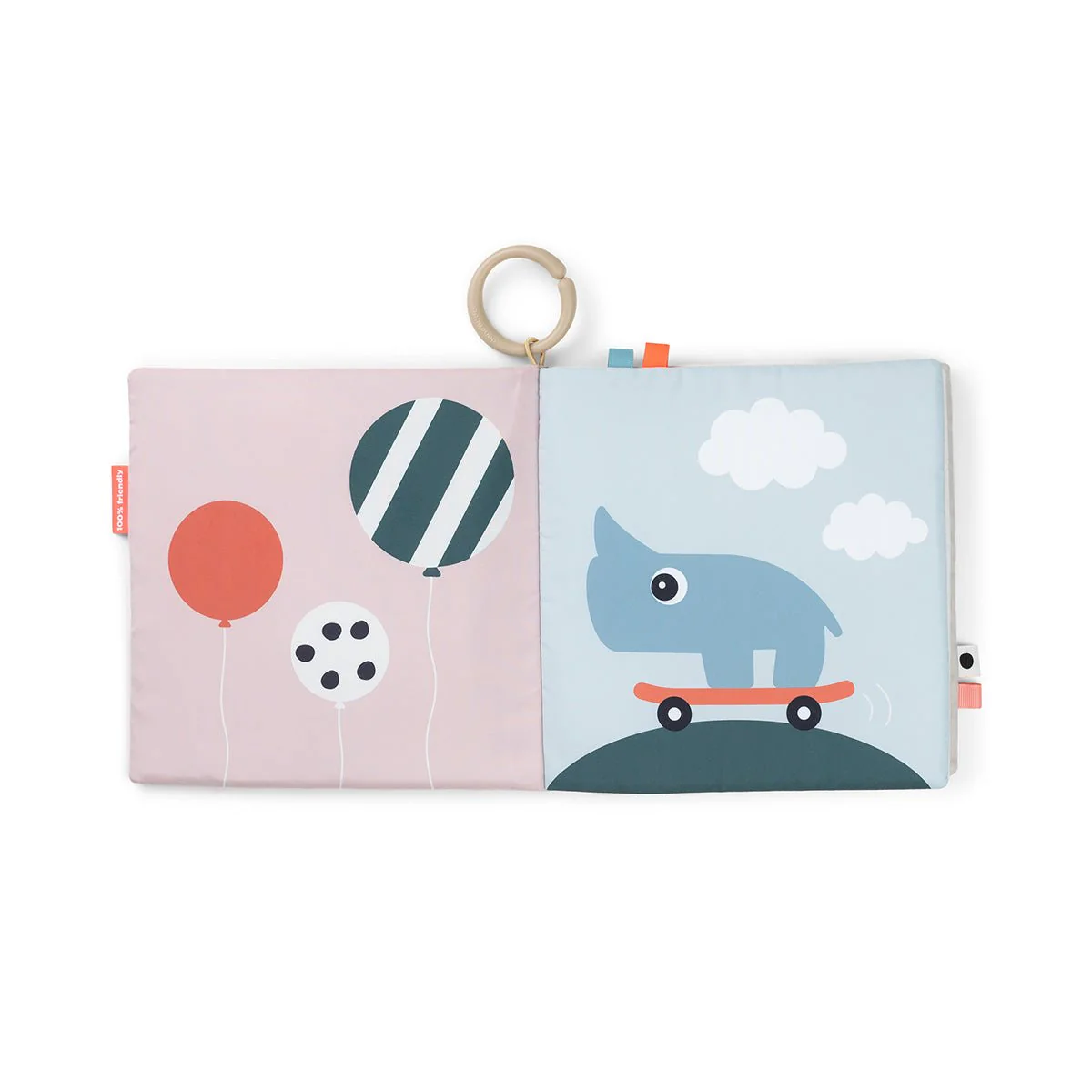 XL babyboekje Tummy Time Soft Book - Deer friends Colour Mix - Image 6