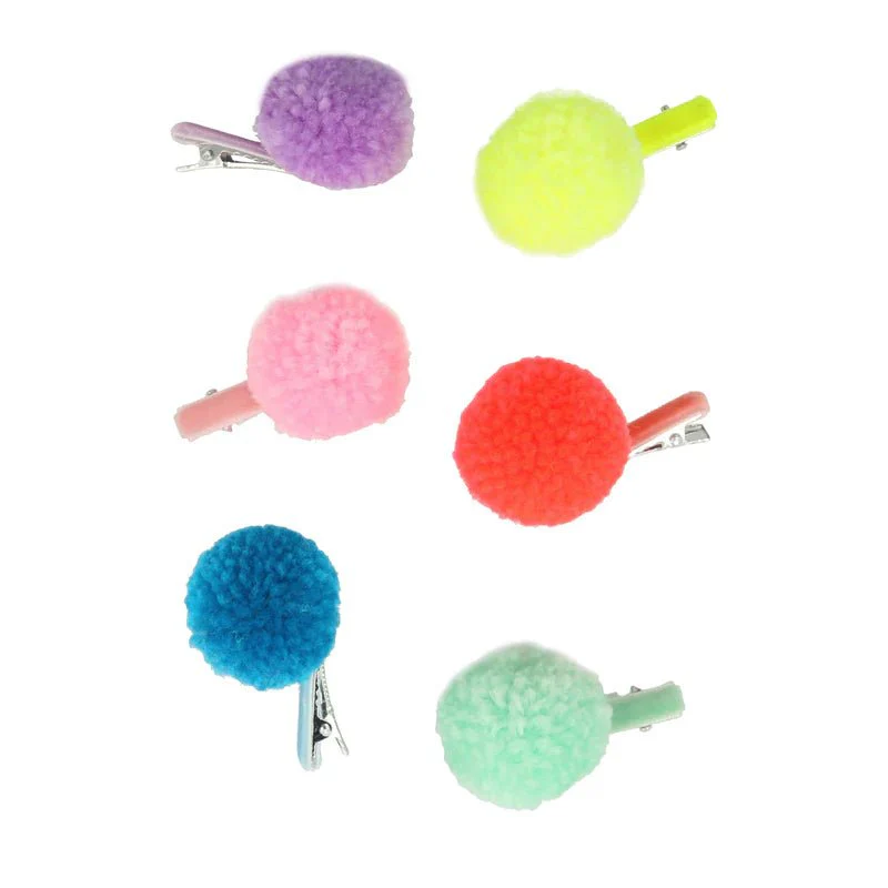 Haaraccessoires Unicorn Pompom Hair Clips - set van 6 - Image 3