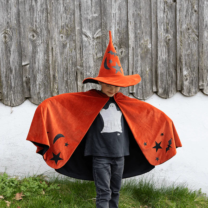 Verkleedcape Autum Embers Wizard Cape with Hat - Image 4