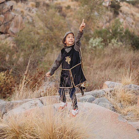 Verkleedset Ridder - Gold Knight Tunic/Cape/Crown - Image 4