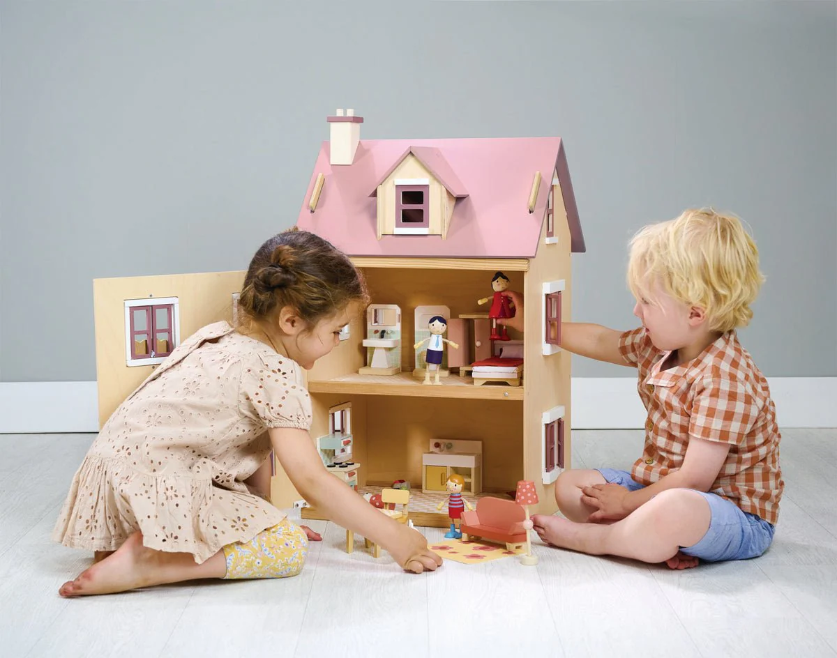 Houten poppenhuis Foxtail Villa met set meubels - Image 10