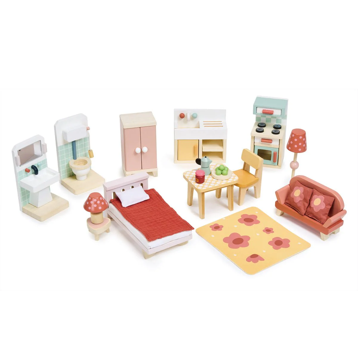 Houten poppenhuis Foxtail Villa met set meubels - Image 11