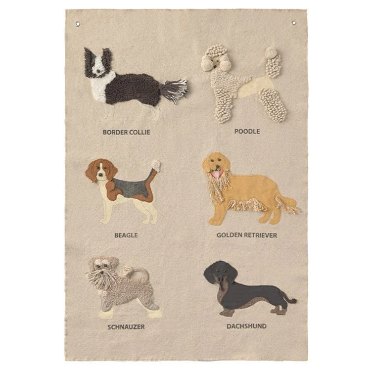 Muurdeco Wall Hanger Dogs - 70 x 100 cm
