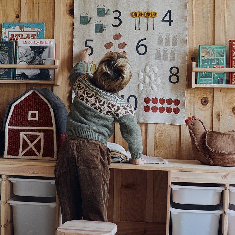 Muurkleed Wall Hanger Farm Numbers - 70 x 100 cm - Image 2