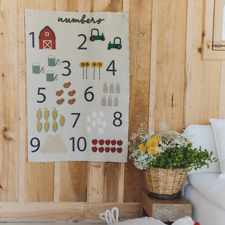 Muurkleed Wall Hanger Farm Numbers - 70 x 100 cm - Image 4