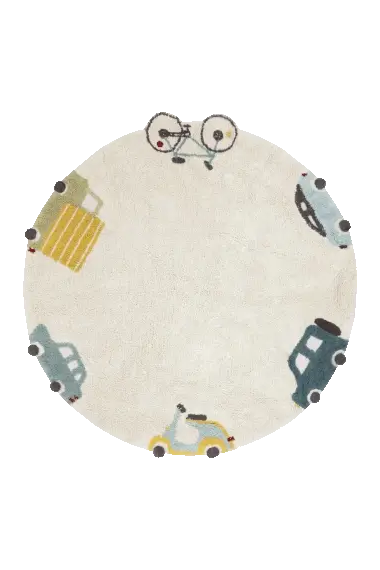 Wasbaar Rond Tapijt Wheels - 140 cm - Image 7