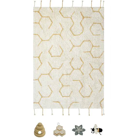 Wasbaar Tapijt Met Accessoires Pollination - 90 X 130 cm